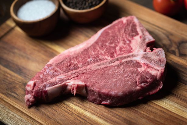 fresh t-bone steak