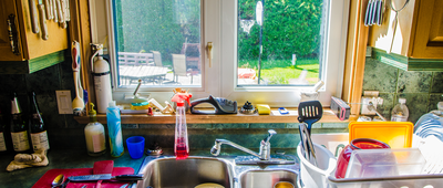 messy kitchen