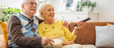 Senior couple at home