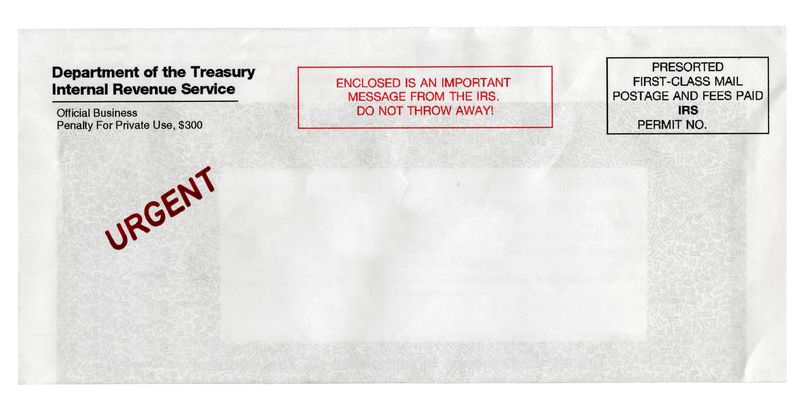 Urgent IRS Notice Envelope