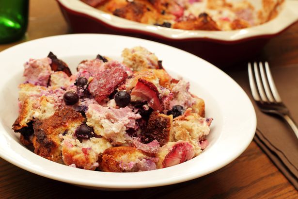 Bread Pudding with Fresh berries