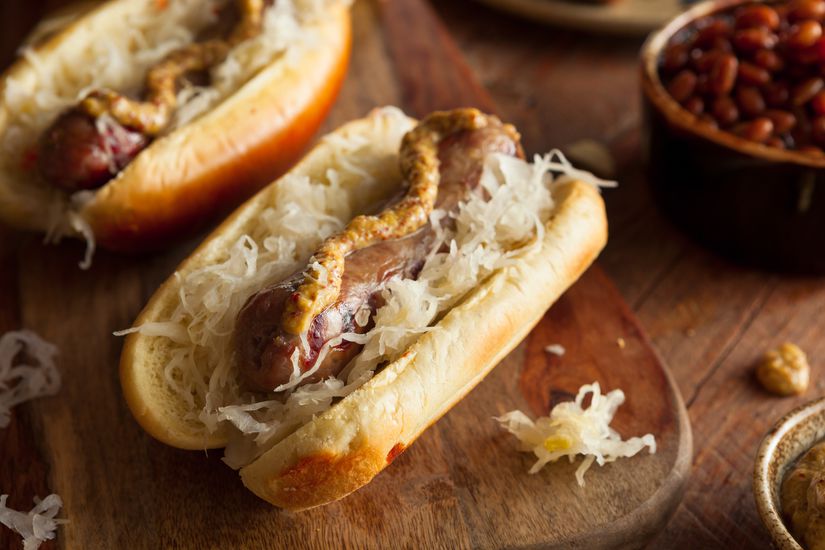 Beer Bratwurst with Sauerkraut