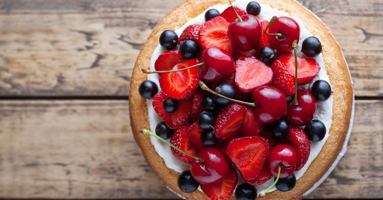 tart cake with berries on top