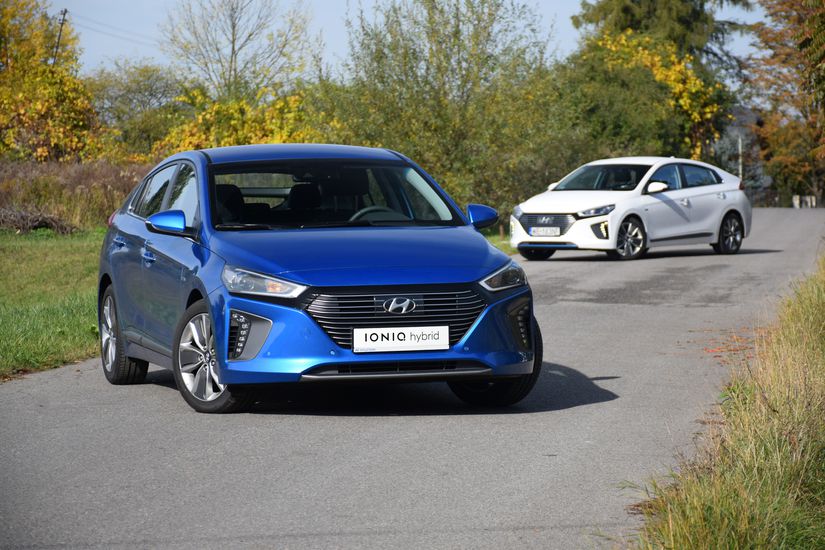 Hyundai Ioniq Hybrid on the street