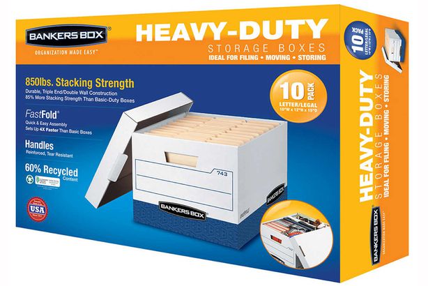 Bankers Box Heavy-Duty File Boxes, 10 Ct.