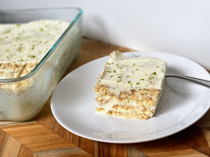 lime cracker pie slice