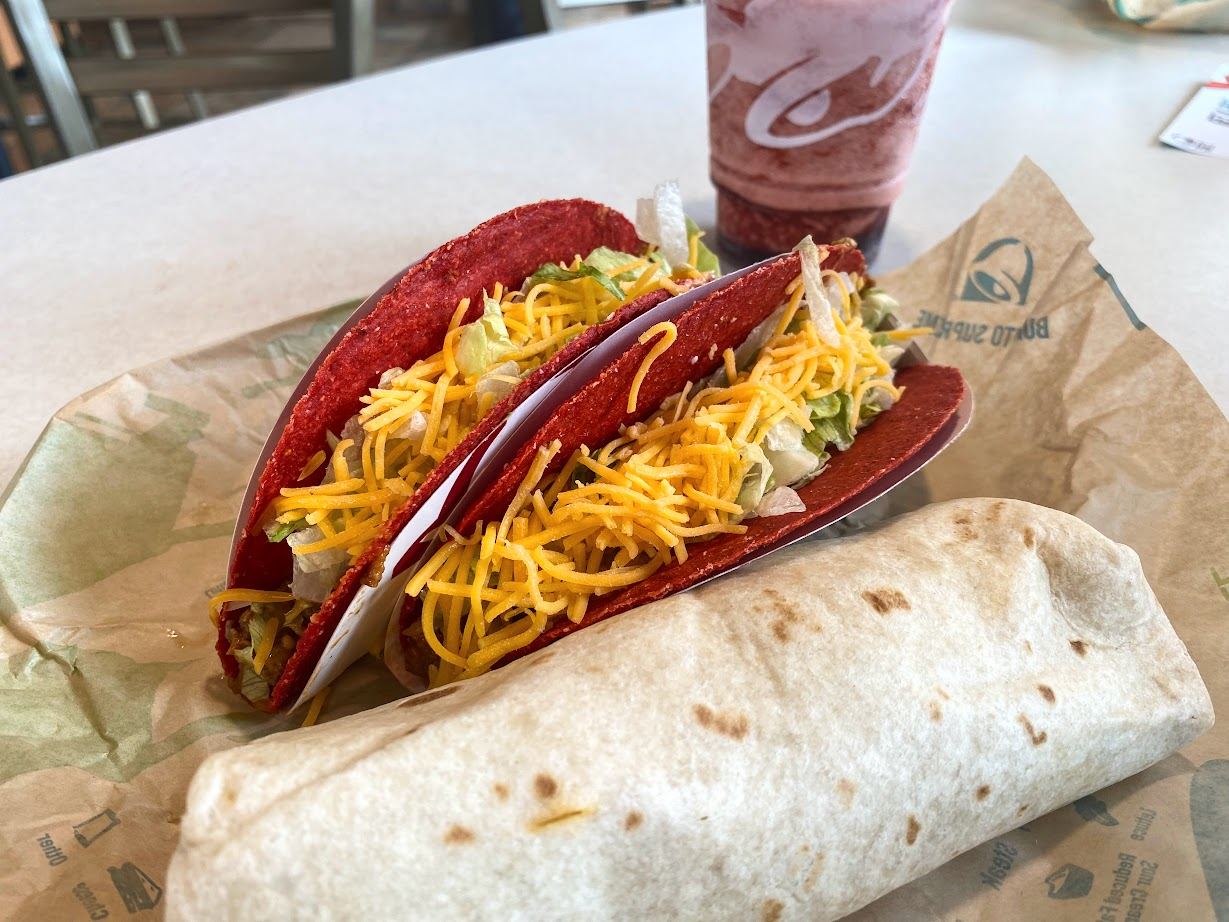Taco Bell volcano menu items