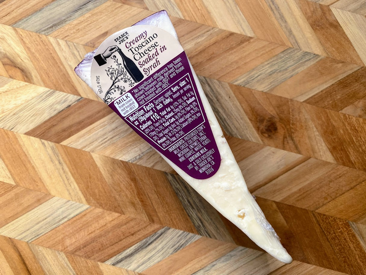 Trader Joe's toscano cheese soaked in syrah