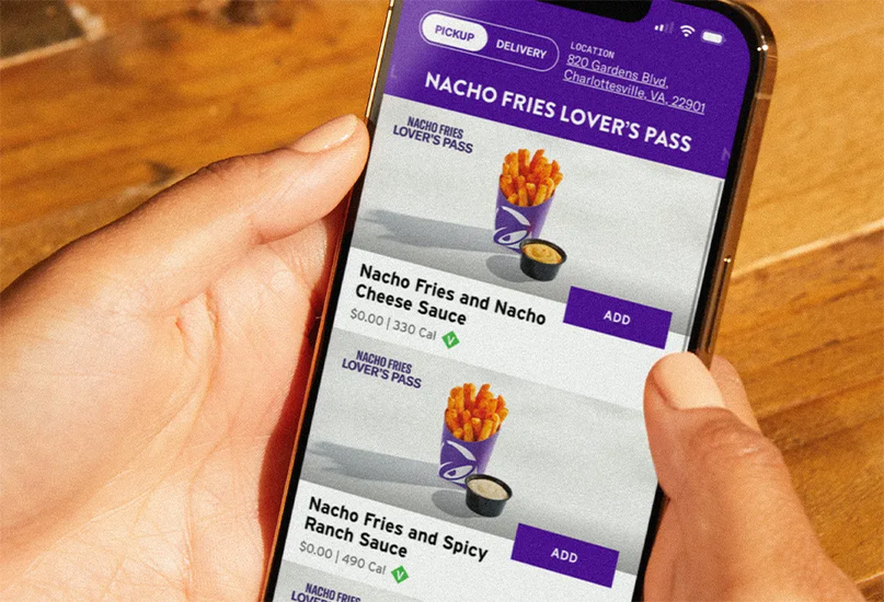Taco Bell nacho fries lovers pass app