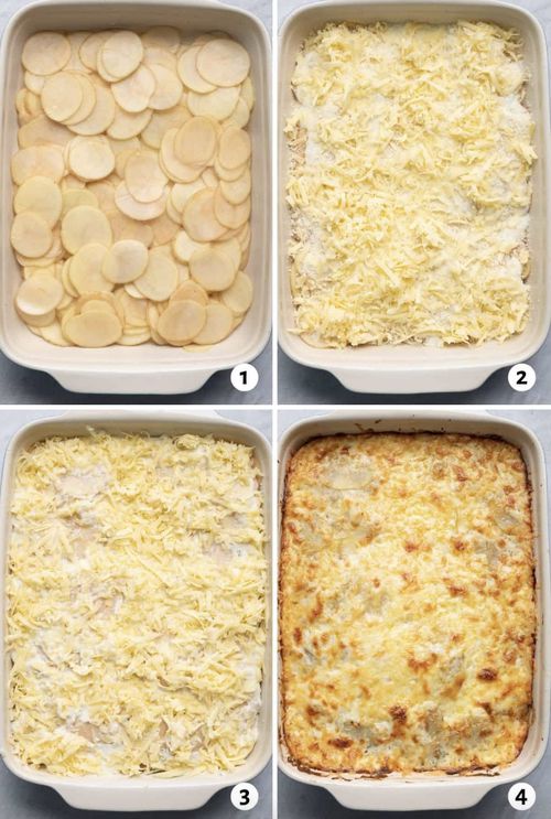 Scalloped potatoes assembly