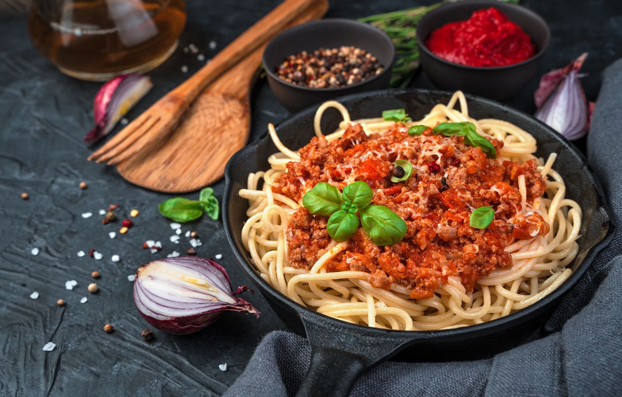 23. Ground turkey spaghetti